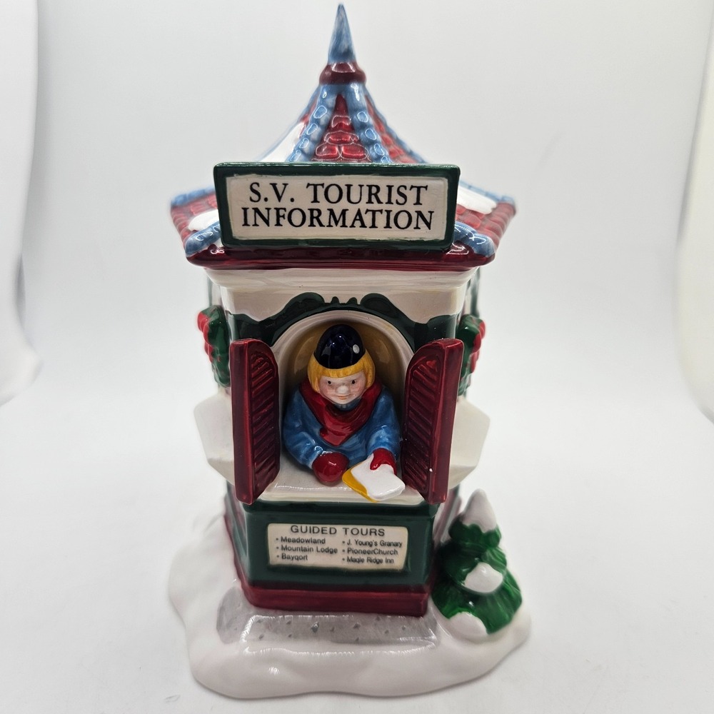 Dept 56 Snow Village Tour The Village Tourist Information Ceramic Accessory Box